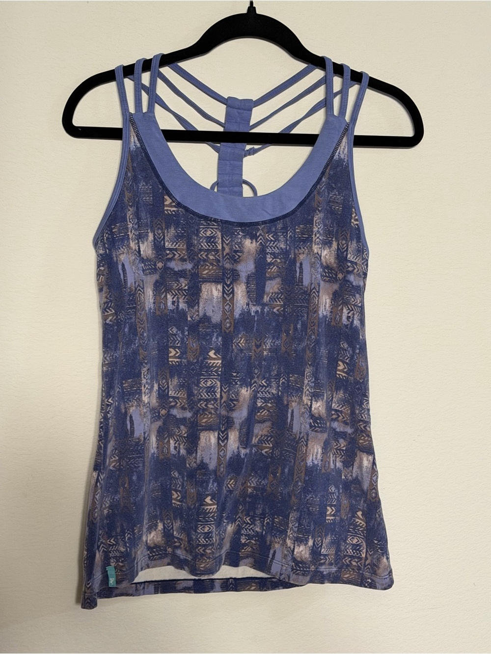 Bloom Bamboo Blend Strappy Active Tank Built In Bra Size M